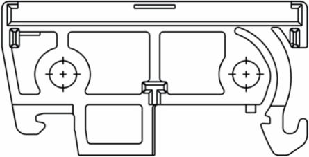 RS 45 Electronics Housing End Plate, Width: 8 mm, Height: 0.902 Inch