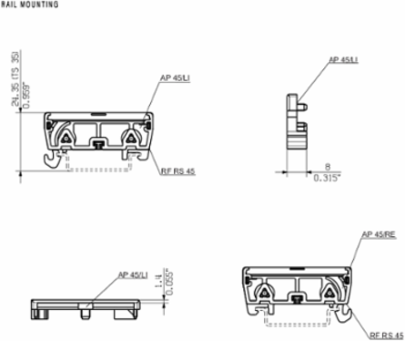 Electronics Housing End Plate 1.772 Inch Length, 0.315 Inch Width, PA 66 Material