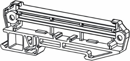 End Plate for RS 80 Housing - 3.402 Inch Length, 0.354 Inch Width, Pebble Grey
