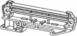 End Plate for RS 80 Housing - 3.402 Inch Length, 0.354 Inch Width, Pebble Grey