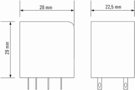 RIDERSERIES Relay Module - 2 CO Contacts, 12 A Continuous Current, 24 V AC