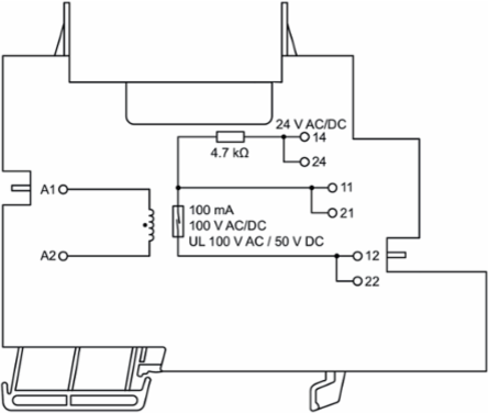 Current Monitoring Relay 0.5-2.5 A DC, Screw Connection, 92 mm Length