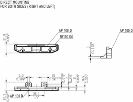 Electronics Housing, RS 100 Grey, 21.5 mm Width, IP20 Protection