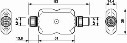 JACKPAC Level Converter 24VDC, M12 Plug, IP67, 0.4 A Continuous Current