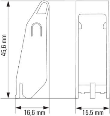 SRC-I Retaining Clip, 15.5 mm Width, Plastic, EAC Approved