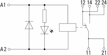 RCI Relay Module, 1 CO Contact, 24V DC, 16A, Screw Connection, IP20