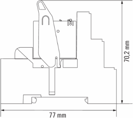 RCI Relay Module 24V DC, 2 CO, 8A, IP20, Height 3.031 Inch