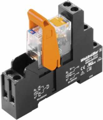 RCI Relay Module 24V DC, 2 CO, 8A, IP20, Height 3.031 Inch