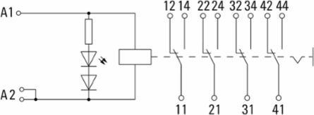 RCM Relay Module, 4 CO Contacts, Rated Voltage 115 V AC, 6 A Continuous Current