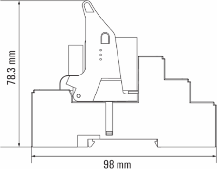 RIDE Releay Module, 115V AC, 12A, 2 CO Contacts, IP20