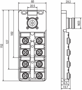 SAI-8-S 4P M12