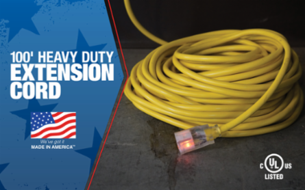 1689SW0002 - 12/3 Heavy-Duty 15-Amp Cold Weather Cord, 100-Feet