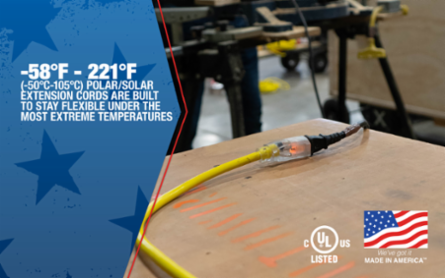 1689SW0002 - 12/3 Heavy-Duty 15-Amp Cold Weather Cord, 100-Feet