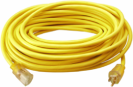 Southwire 2589SW0002 12/3 Heavy-Duty 15-Amp SJTW High Visibility General Purpose Extension Cord with Lighted End, 100'