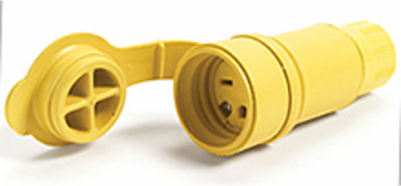 Watertite Extreme Receptacle Connector 2 Pole/3 Wire NEMA 6-15 250V Cord Grip F2 1/2" IP67