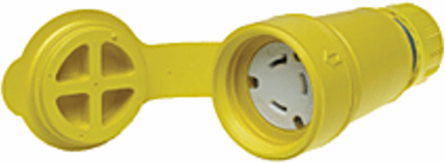 Watertite Extreme Connector 3 Pole/3 Wire, 15A/125V, IP67, F2 1/2" Cord Grip