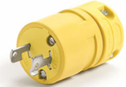 Super-Safeway Plug with Locking Blade, 2 Pole/2 Wire, NEMA L2-20, 250V