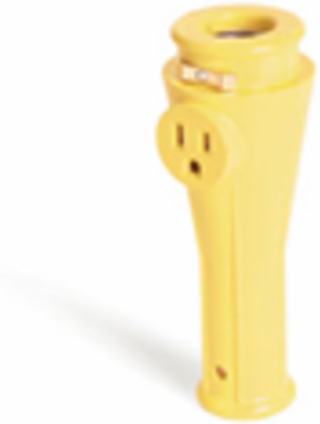 Safeway Phenolic Hand Lamp with Outlet, 100W Max, 240V, Hand Held, 6.500 Inch Height