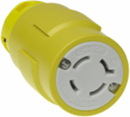 Super-Safeway Connector with Locking Blade, 3 Pole/4 Wire, NEMA L14-20, 125V/250V