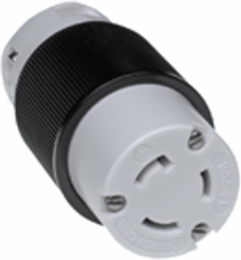Safeway Connector, 2 Pole/3 Wire, NEMA L5-20, 125V, 20A, Female, Locking Blade