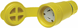 Watertite Receptacle Connector, 3 Pole/3 Wire, IP67, 250V, Cord Grip Body Size F3 3/4"