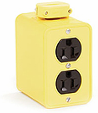 Super-Safeway Multiple Outlet Box 2-Sided NEMA 5-15 15A 50' Cord 14/3 SOOW