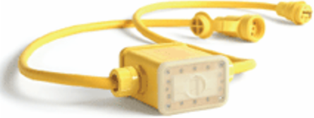 Watertite Multiple Outlet Box, Extended Depth, (1) NEMA 5-15 Manual reset GFCI with Flip Lid, Open Neutral Relay, 1.83M (6.0') Cord Length, 12/3 SOOW Cord, 5-15 Plug