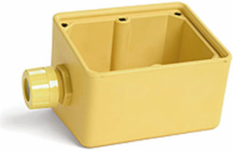 Super-Safeway Angled Outlet Box, 3/4 Inch Cord Grip, Rubber Housing