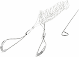 Standard Duty Support Grip, Double "U" Eye, 3.500-3.990 Inch Cable Diameter, 5280 lbs Break Strength, Stainless Steel
