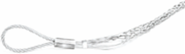Heavy Duty Wire Mesh Slack Grip Cable, 17 Inch Length, 5500 lbs Break Strength