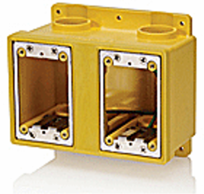Watertite Two-Gang FD PVC Box, 3.50 Inch Depth, NEMA 4X, 67.3 Cubic Inch Capacity