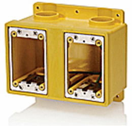 Watertite Two-Gang FD PVC Box, 3.50 Inch Depth, NEMA 4X, 67.3 Cubic Inch Capacity