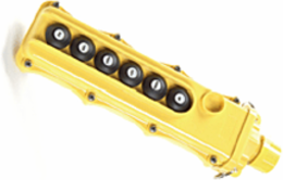 Watertite Four Button Push-Button Pendant Enclosure, NEMA 4X, Polycarbonate, F3 3/4" Cord Grip