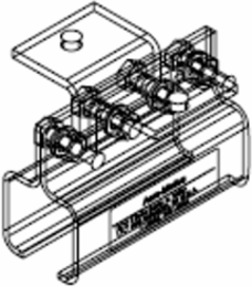 Aero-Motive® Box Track Festoon Joint Hanger, Galvanized Steel, Heavy Duty