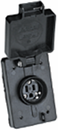 Watertite Extra Hard Outdoor Receptacle, 2 Pole/3 Wire, 125V, IP67, Black