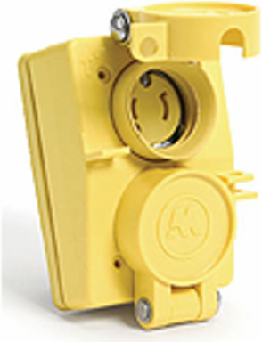 Watertite Duplex Receptacle 2-Pole/2-Wire NEMA 1-15 125V IP67 Locking Blade